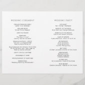 書エレガント道モダン折結婚式 プログラム (裏面)