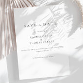 書エレガント道モノグラム白黒結婚ズ セーブザデート