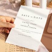 書エレガント道モノグラム白黒結婚ズ セーブザデート