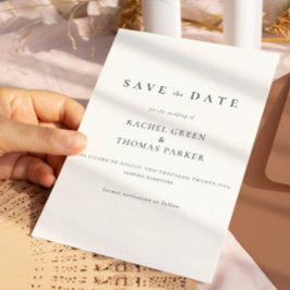 書エレガント道モノグラム白黒結婚ズ セーブザデート