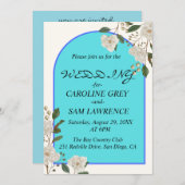 書エレガント道モノグラ結婚ム 招待状 (正面/裏面)