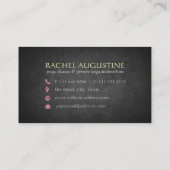 書エレガント道ヨガ瞑想と禅のシンボル 名刺 (裏面)