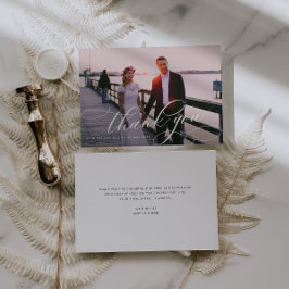 書エレガント道レタリング結婚の写真 サンキューカード