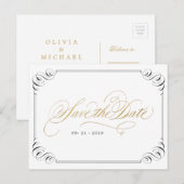 書エレガント道ヴィンテージが盛り上がる 案内ポストカード (正面/裏面)