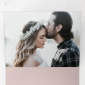 書エレガント道三重結婚式招待状 三つ折り招待状 (内部最初)