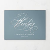 書エレガント道三重結婚式招待状 三つ折り招待状 (カバー)