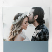 書エレガント道三重結婚式招待状 三つ折り招待状 (内部最初)