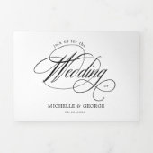 書エレガント道三重結婚式招待状 三つ折り招待状 (カバー)