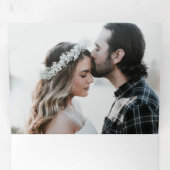 書エレガント道三重結婚式招待状 三つ折り招待状 (内部最初)