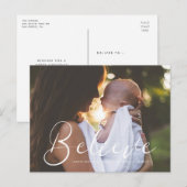 書エレガント道信じ写真 ポストカード (正面/裏面)