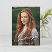 書エレガント道写真の卒業 招待状 (スタンド正面)