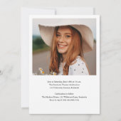 書エレガント道写真の卒業 招待状 (裏面)