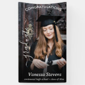 書エレガント道写真の卒業 横断幕 (縦)