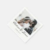 書エレガント道写真の結婚カクテルパーティー スタンダードカクテルナプキン (角)