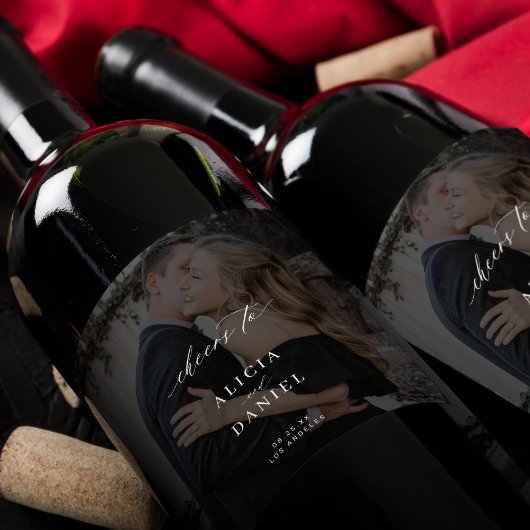 書エレガント道写真オーバーレイ結婚応援 ワインラベル