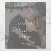 書エレガント道写真オーバーレイ結婚応援 ワインラベル (シングルラベル)