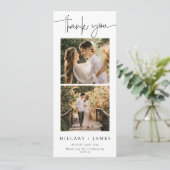 書エレガント道写真ストリップサンキューカード 招待状 (スタンド正面)