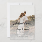 書エレガント道写真リハーサルディナー 招待状 (正面)