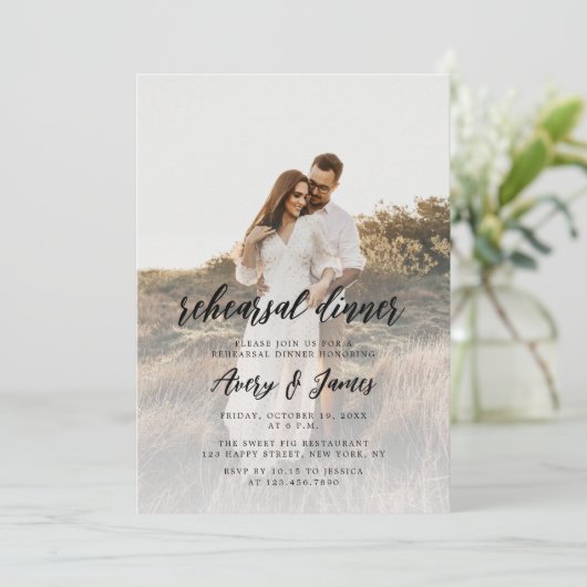 書エレガント道写真リハーサルディナー 招待状 (スタンド正面)