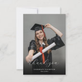 書エレガント道写真卒業 サンキューカード (正面)