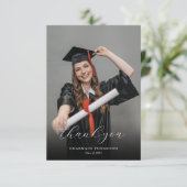 書エレガント道写真卒業 サンキューカード (スタンド正面)