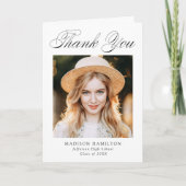 書エレガント道写真卒業 サンキューカード (正面)