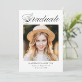 書エレガント道写真卒業 案内状 (スタンド正面)