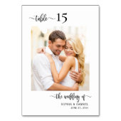 書エレガント道写真結婚の両面 テーブルナンバー (正面)