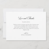 書エレガント道写真結婚コラージュ サンキューカード (裏面)