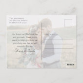 書エレガント道写真結婚有難う ポストカード (裏面)