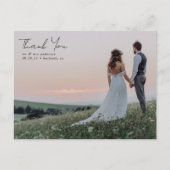 書エレガント道写真結婚有難う ポストカード (正面)