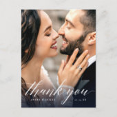 書エレガント道写真結婚有難う ポストカード (正面)