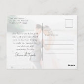 書エレガント道写真結婚有難う ポストカード (裏面)