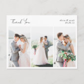 書エレガント道写真結婚有難う ポストカード (正面)