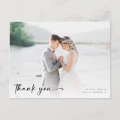 書エレガント道写真結婚有難う ポストカード (正面)