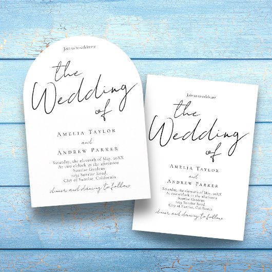 書エレガント道写真QRコード結婚の 招待状