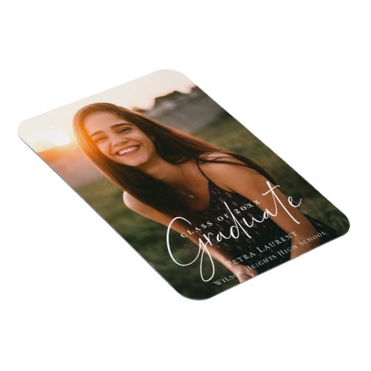 書エレガント道卒業写真 マグネット (右側)