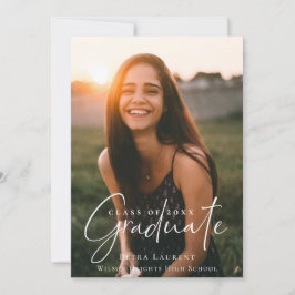 書エレガント道卒業写真 案内状