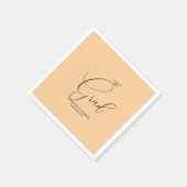 書エレガント道台本の卒業 スタンダードカクテルナプキン (角)