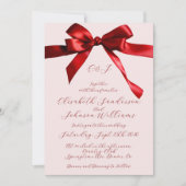 書エレガント道台本レッドボウ結婚ピンク (正面)