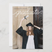 書エレガント道台本卒業写真 案内状 (正面)