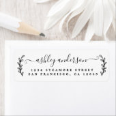 書エレガント道名差出人住所 ラベル (インサイチュ)