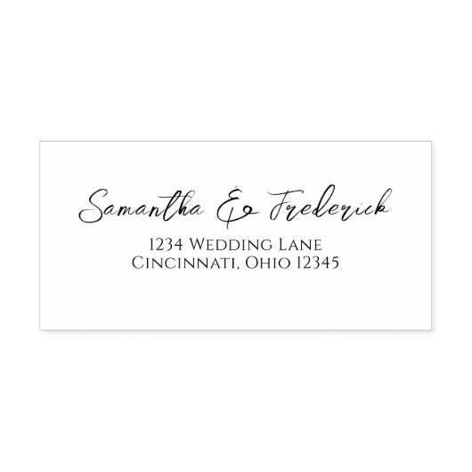 書エレガント道差出人住所カスタム セルフインキングスタンプ (デザイン)