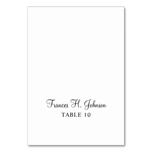 書エレガント道座席表 テーブルナンバー (正面)