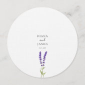 書エレガント道水彩ラベンダー結婚ズ メニュー (裏面)