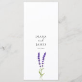 書エレガント道水彩ラベンダー結婚ズ メニュー (裏面)