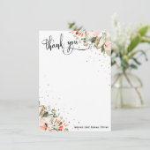 書エレガント道水彩花と紙吹雪 サンキューカード (スタンド正面)