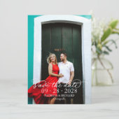 書エレガント道白文字写真保存 招待状 (スタンド正面)