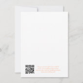 書エレガント道白桃結婚のQRコード 招待状 (裏面)