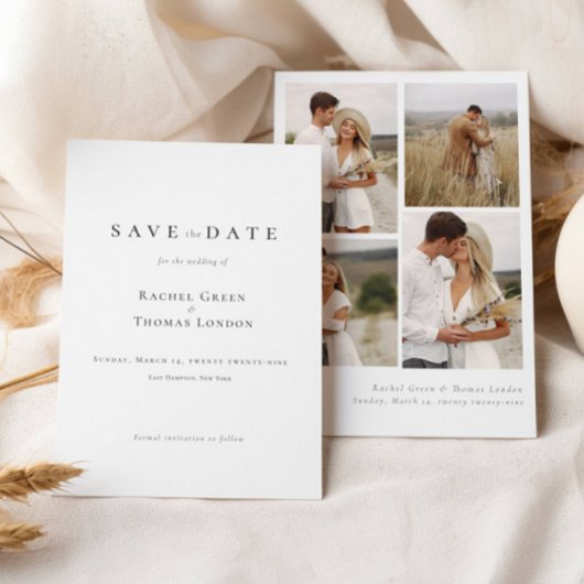 書エレガント道白黒の写真結婚の セーブザデート